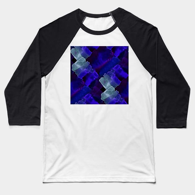 Watercolor chaotic shapes Baseball T-Shirt by krinichnaya